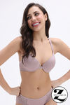 Zivame Padded High Wired Medium Coverage T-Shirt Bra - Cameo Brown — thumbnail 1